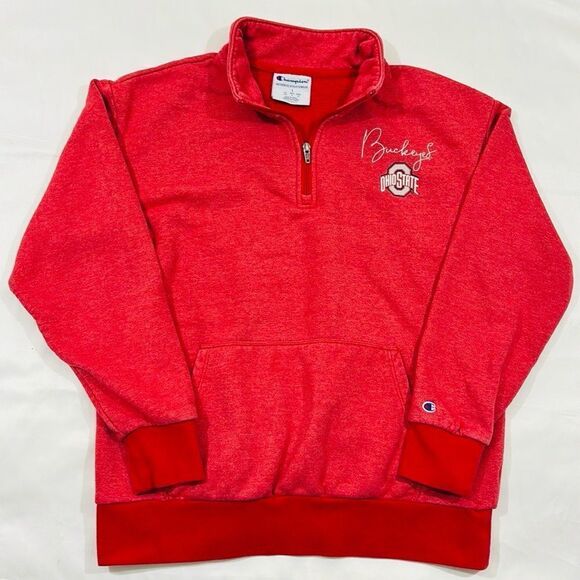 Champion Ohio State Buckeyes Quarter Zip Sweater - Picture 1 of 8